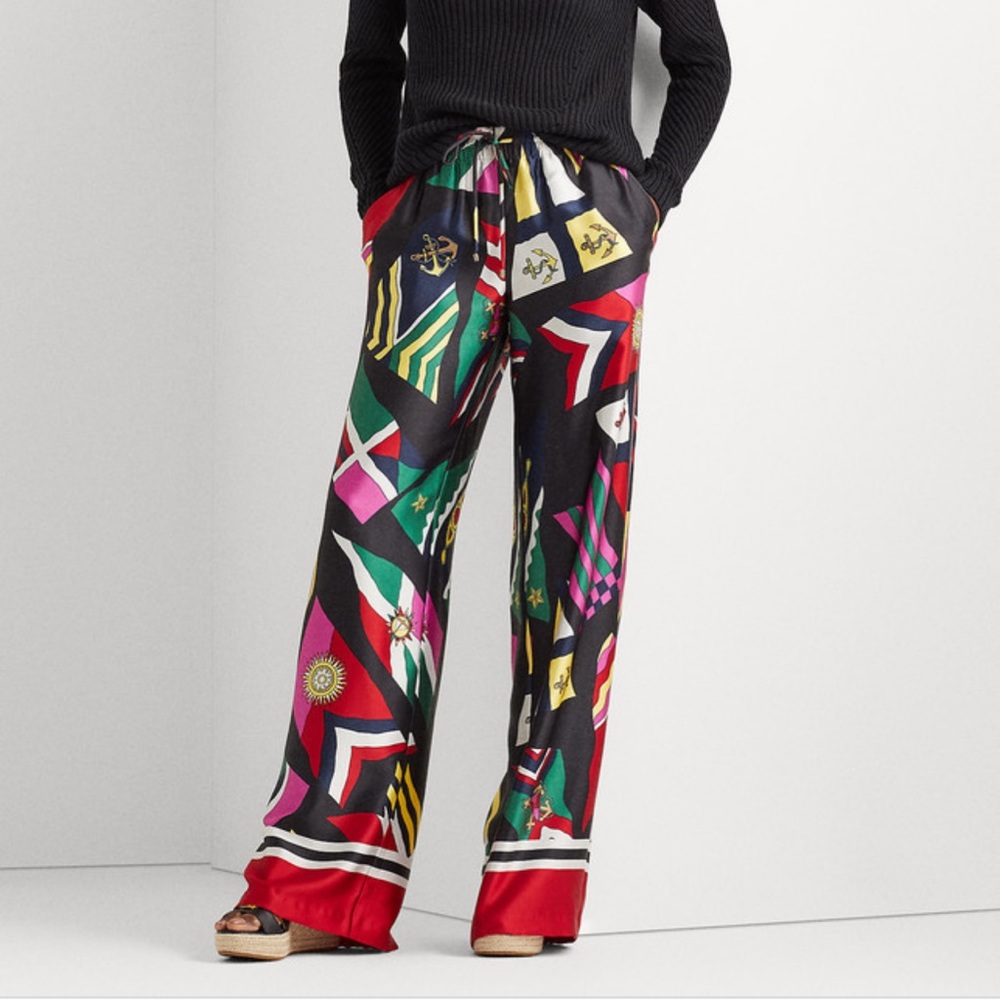 Ralph Lauren nautical silk pants, size large